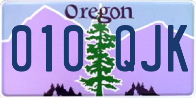 OR license plate 010QJK