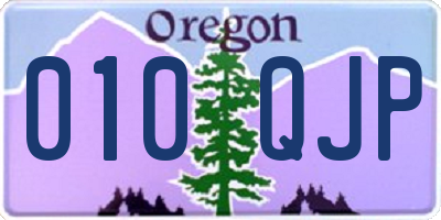 OR license plate 010QJP