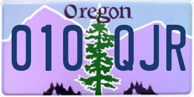 OR license plate 010QJR