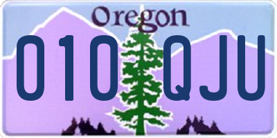 OR license plate 010QJU