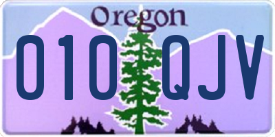 OR license plate 010QJV