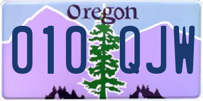 OR license plate 010QJW