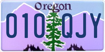 OR license plate 010QJY