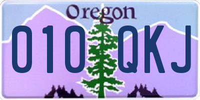 OR license plate 010QKJ