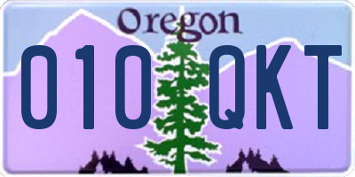OR license plate 010QKT