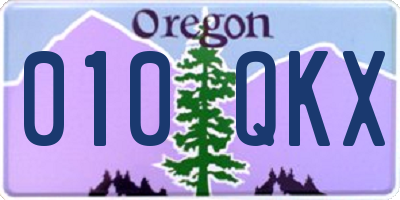 OR license plate 010QKX