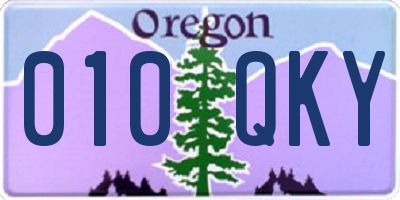 OR license plate 010QKY