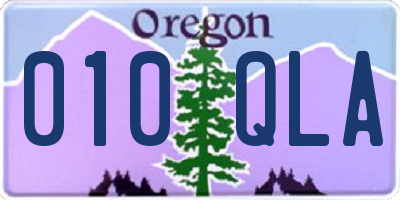 OR license plate 010QLA