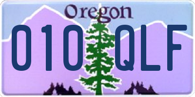 OR license plate 010QLF