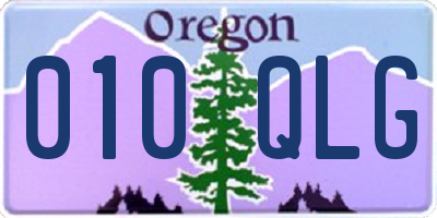 OR license plate 010QLG