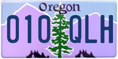 OR license plate 010QLH