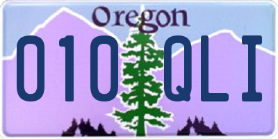 OR license plate 010QLI