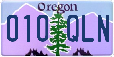 OR license plate 010QLN