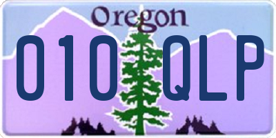 OR license plate 010QLP