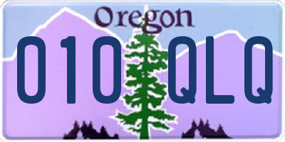 OR license plate 010QLQ