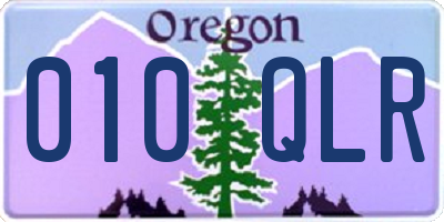 OR license plate 010QLR