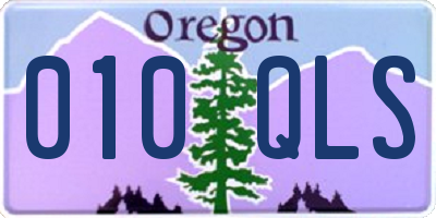 OR license plate 010QLS