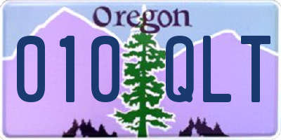 OR license plate 010QLT