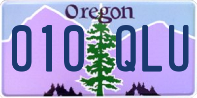 OR license plate 010QLU