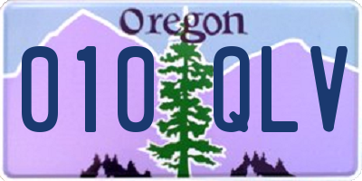 OR license plate 010QLV