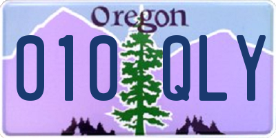 OR license plate 010QLY