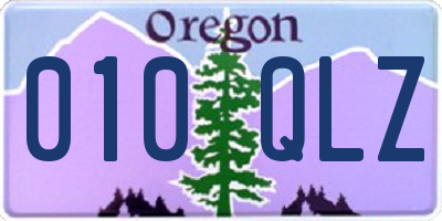 OR license plate 010QLZ