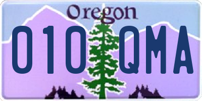 OR license plate 010QMA