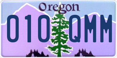 OR license plate 010QMM