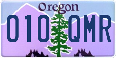 OR license plate 010QMR