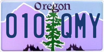 OR license plate 010QMY