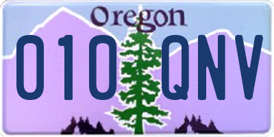 OR license plate 010QNV