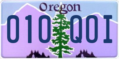 OR license plate 010QOI