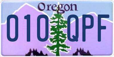 OR license plate 010QPF