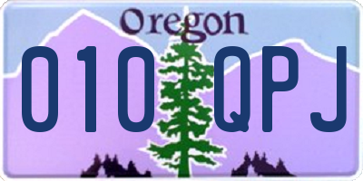 OR license plate 010QPJ