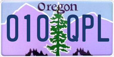 OR license plate 010QPL