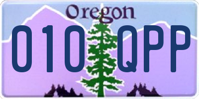 OR license plate 010QPP