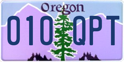 OR license plate 010QPT