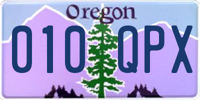 OR license plate 010QPX