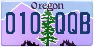 OR license plate 010QQB