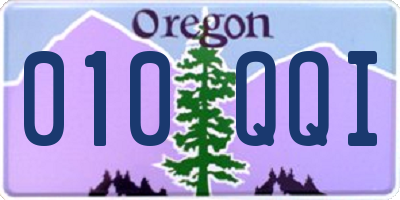 OR license plate 010QQI