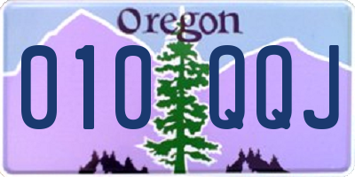 OR license plate 010QQJ