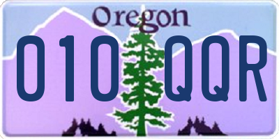 OR license plate 010QQR