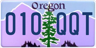 OR license plate 010QQT