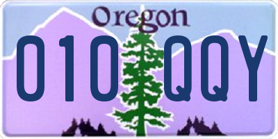 OR license plate 010QQY