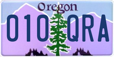 OR license plate 010QRA
