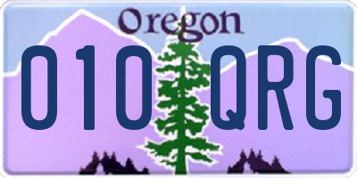 OR license plate 010QRG