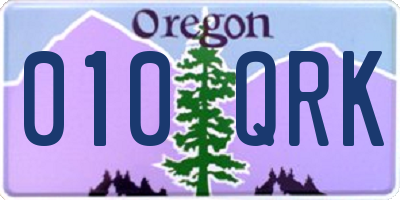 OR license plate 010QRK