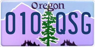 OR license plate 010QSG