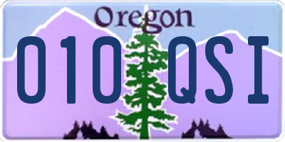 OR license plate 010QSI