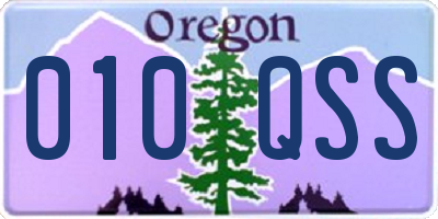 OR license plate 010QSS